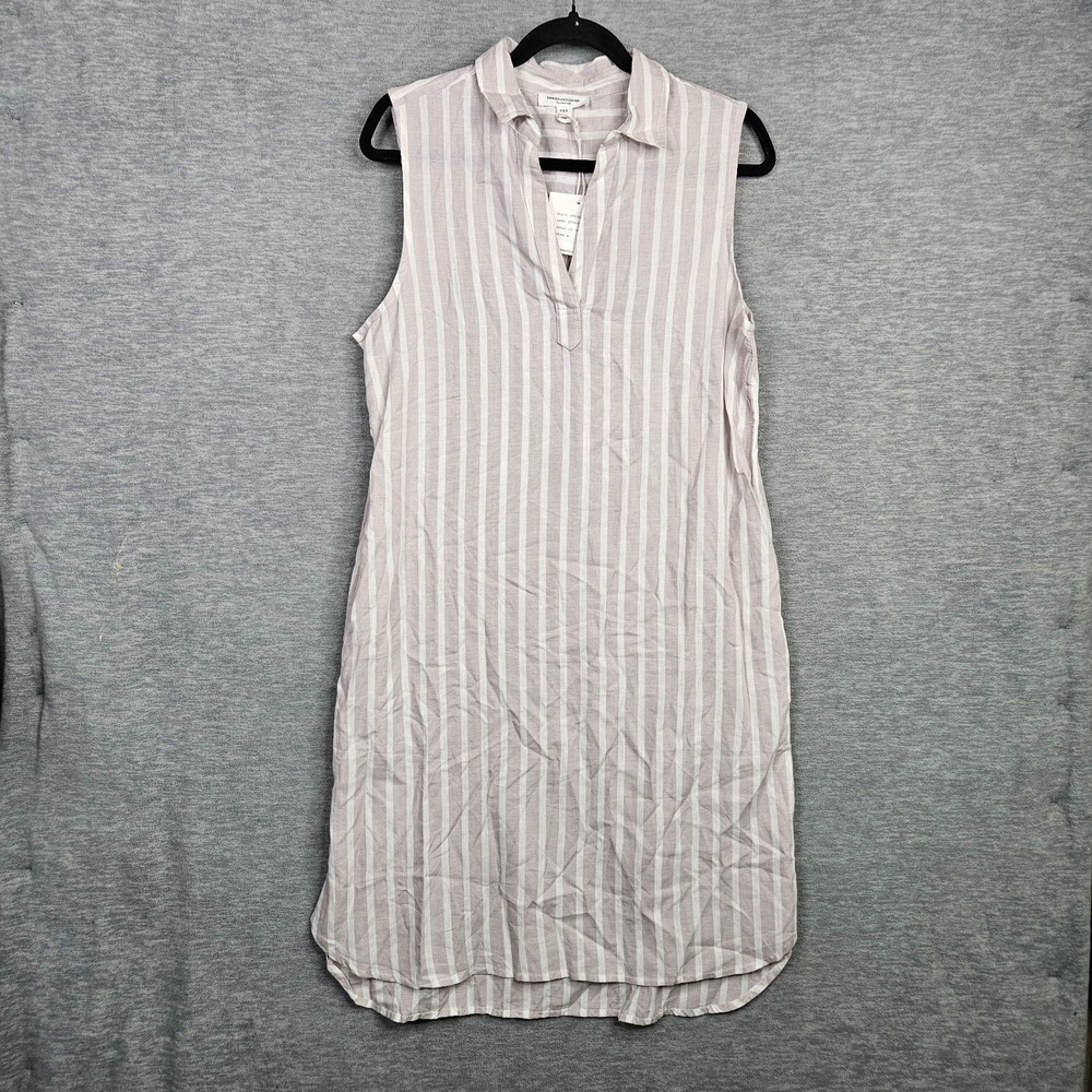 Beach lunch lounge Collection Women's Shelay Oat Latte Shirt Dress M NEW